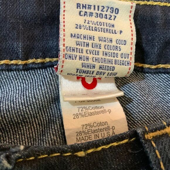 True Religion Stella Dark Wash Skinny Jeans Size 27 - Picture 12 of 12